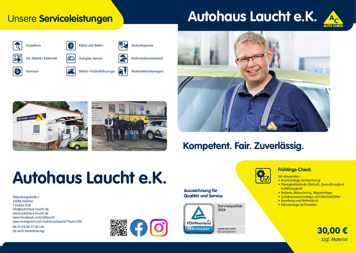 Werkstattprospekt von Autohaus Laucht e.K. Bild von Werkstattprospekt von Autohaus Laucht e.K.